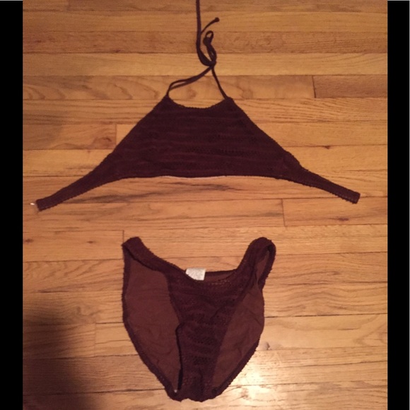 tango rose Other - Brown knit crochet bikini medium